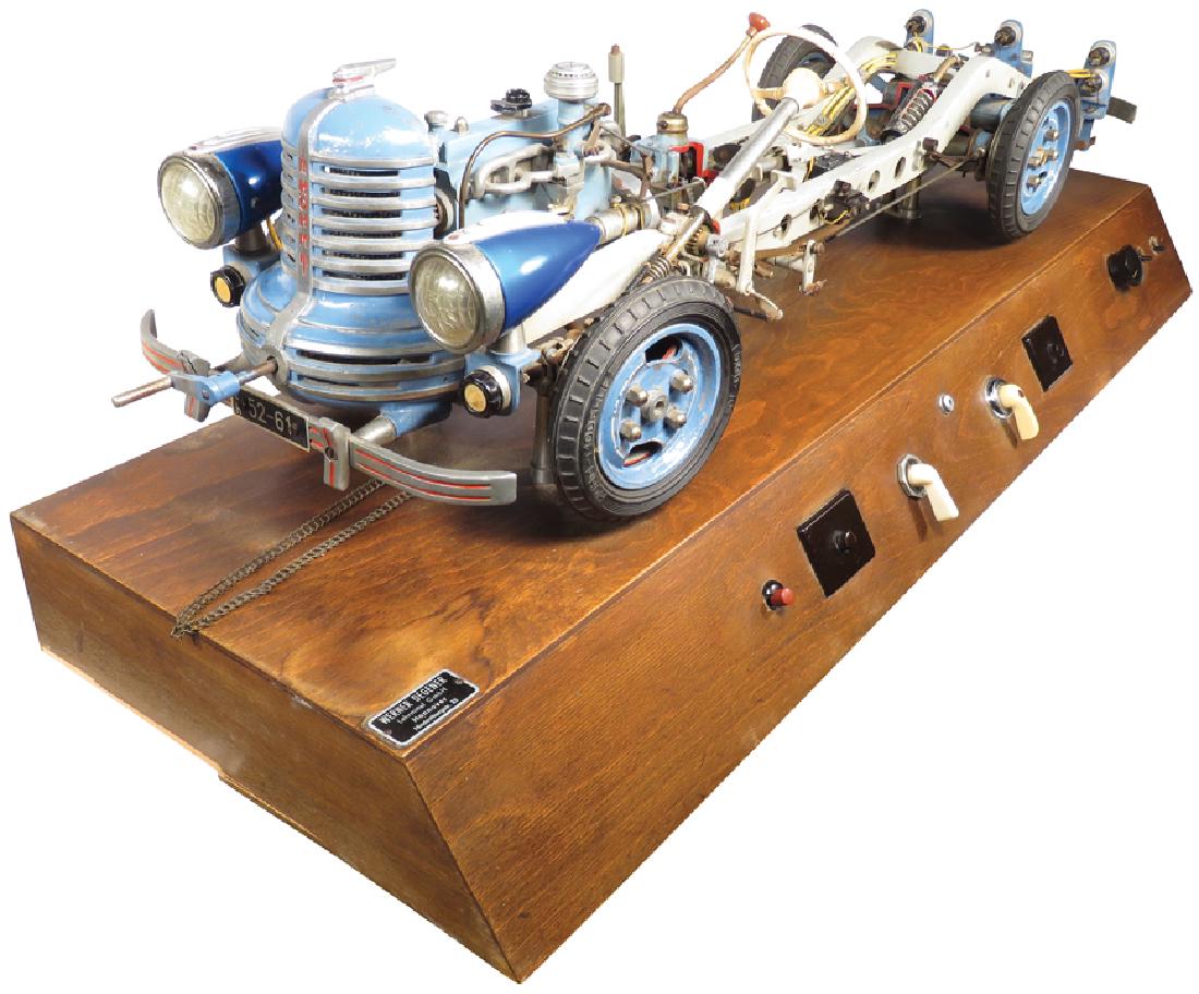 German School Training Model Car: German School Training Model Car. License EH 52-61. Werner Degner, Hohn Full Frame Model. 42 inches long inC basE