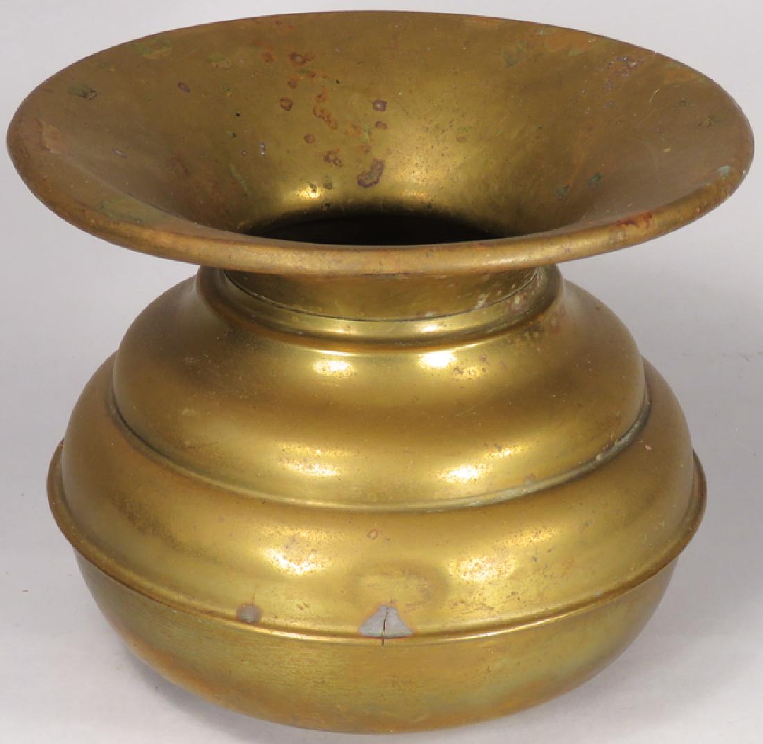 Antique Brass Spittoon: Antique Brass Spittoon. Fair to good original condition. 6 inches tall.