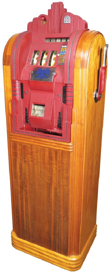 Mills Extraordinaire Console Slot Machine: Mills Extraordinaire, 25 Cent Coin Operated Console Slot MachinE Mills Novelty Co. Chicago. The Mills Extrordinary Silent Bell was made for the 1933 Chicago Worlds Fair, whose motto was the "Century o