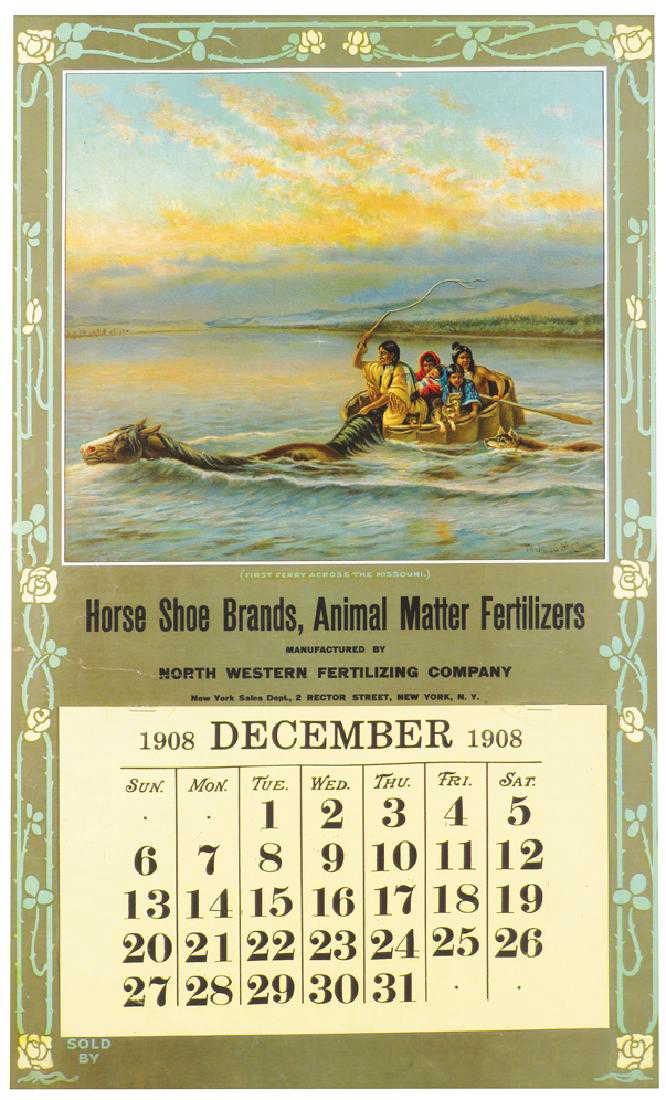 1908 Calendar for North Western Fertilizing Co.