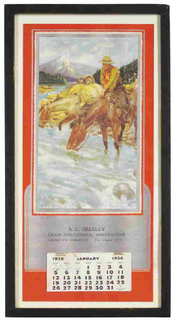 1936 Calendar for A.C. Greely-Gassetts, Vermont - Sep 29, 2017 1936 Calendar for A.C. Greely-Gassetts, Vermont - Sep 29, 2017