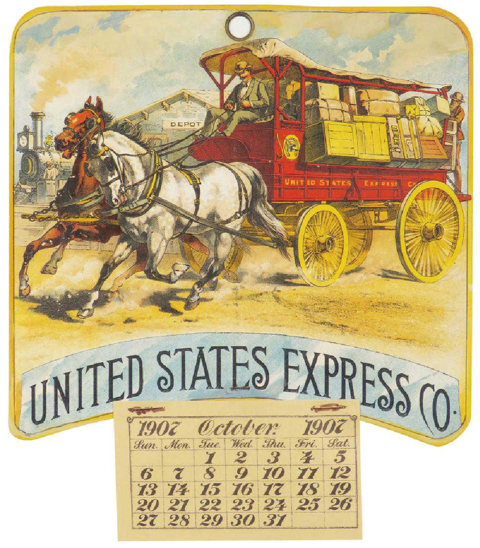 1907 Calendar for United States Express Co.