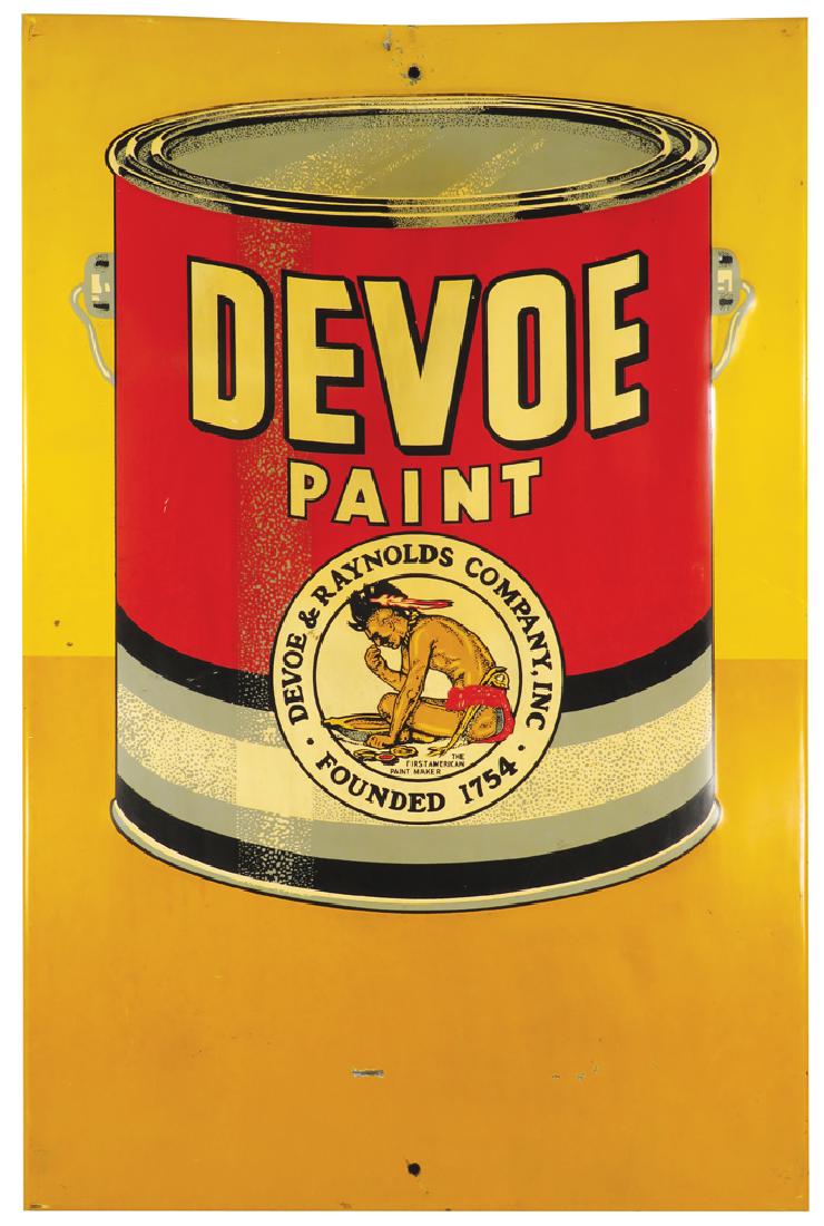 Devoe Paint Tin Sign