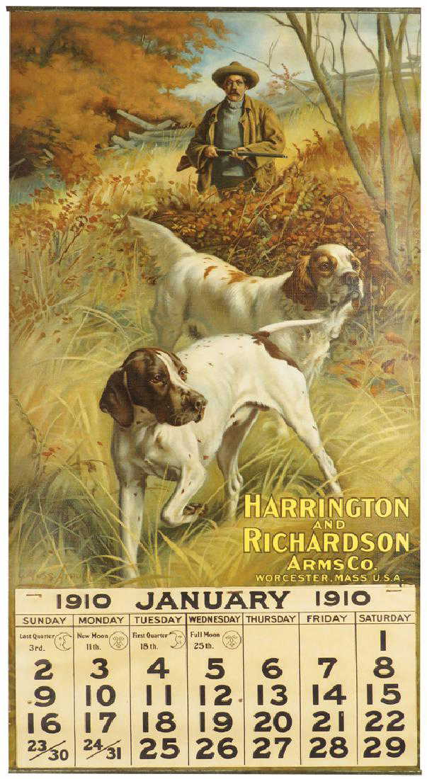 1910 Calendar for Harrington and Richardson