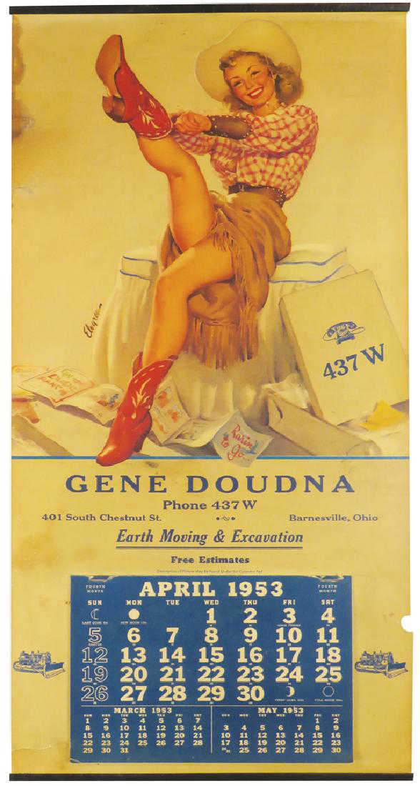 1953 Gil Elvgren Pin Up Calendar