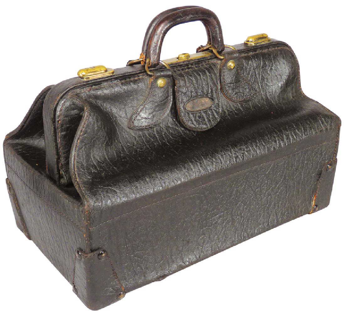 Antique Walrus Leather Doctor S Medical Bag