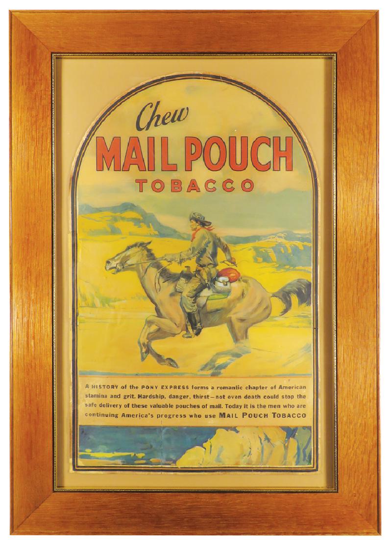 Mail Pouch Tobacco Sign with Pony Express Graphics Oct 01, 2017