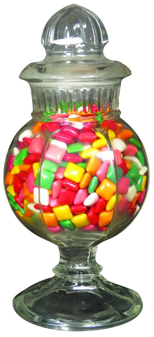 Colonial Glass Globe Candy Jar: Colonial Glass Globe Candy Jar with ground glass lid. No chips or crack, near mint condition. 10 1/2 inches tall.