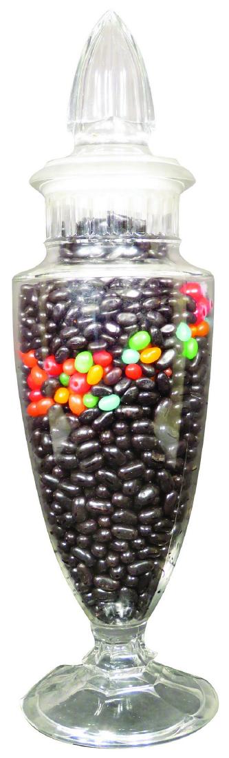 Congress Urn Candy Jar: Congress Urn Candy Jar with ground glass lid. Very slight roughness on interior rim otherwise excellent condition. 21 inches tall.