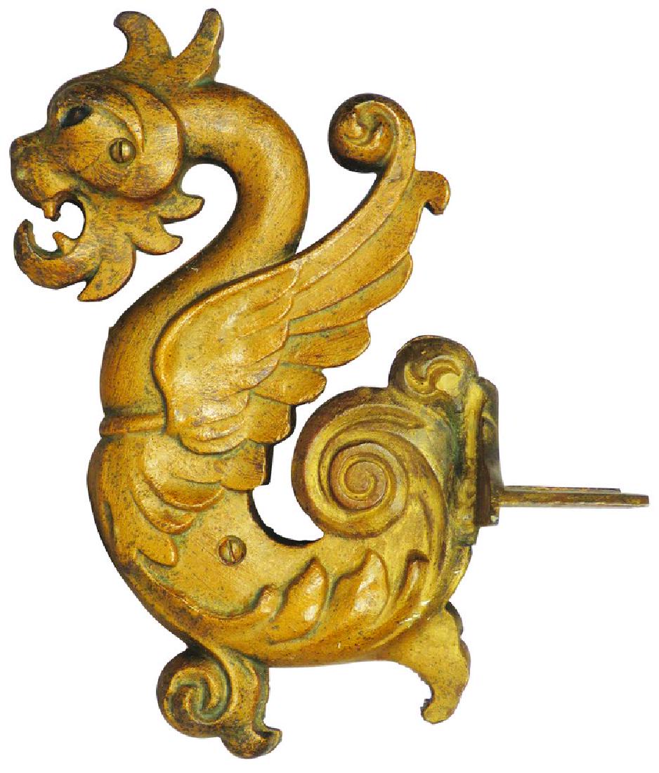 Figural "Griffin" Apothecary Globe Bracket: Figural "Griffin" Apothecary Globe Bracket. Excellent original condition. 6 1/2 X 9 X 8 inches.