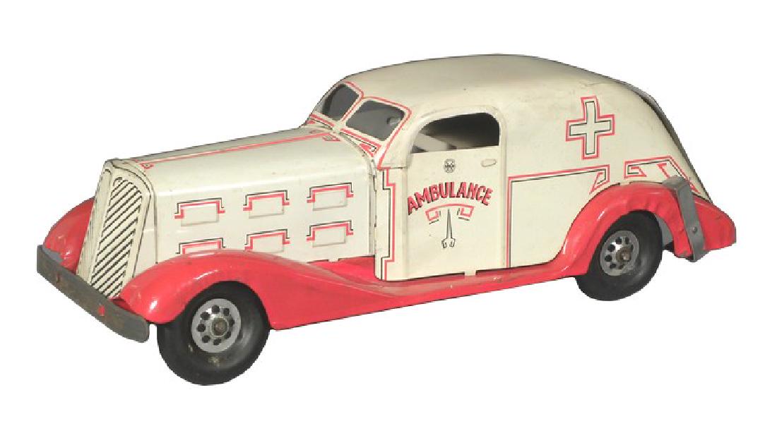 Rare 1940's Louis Marx Tin White Ambulance (1 of 1)