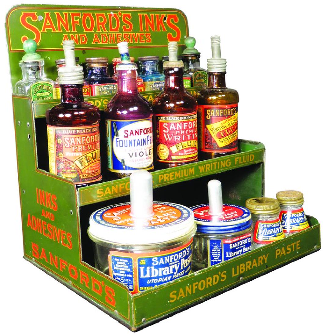 Sanford's Inks and Adhesives Tin Store Display (1 of 1)