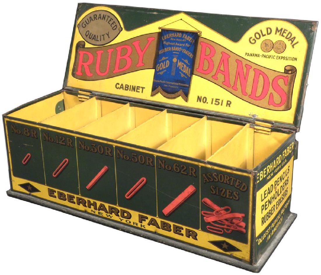 Eberhard Faber Rubber Band Tin Store Display (1 of 1)