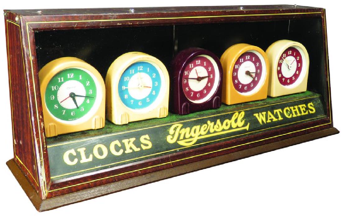 Ingersol Clocks and Watches Tin Store Display (1 of 1)