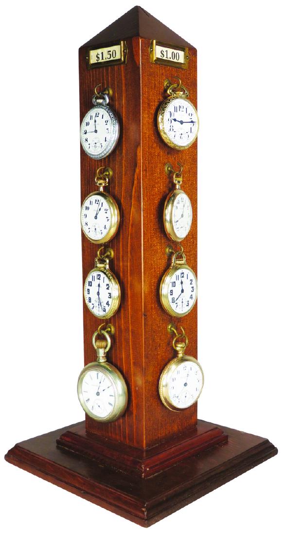 Pocket Watch Wood Tower Store Display (1 of 2)