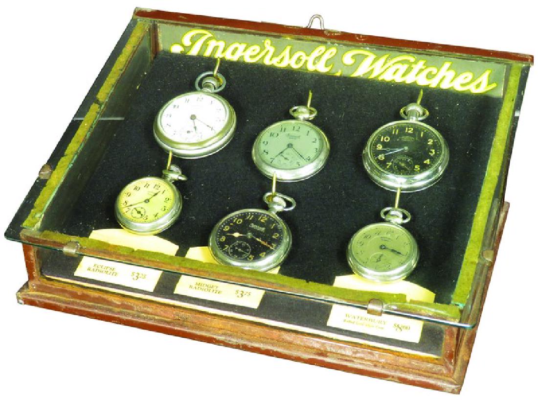 Ingersoll Watches Glass and Tin Store Display