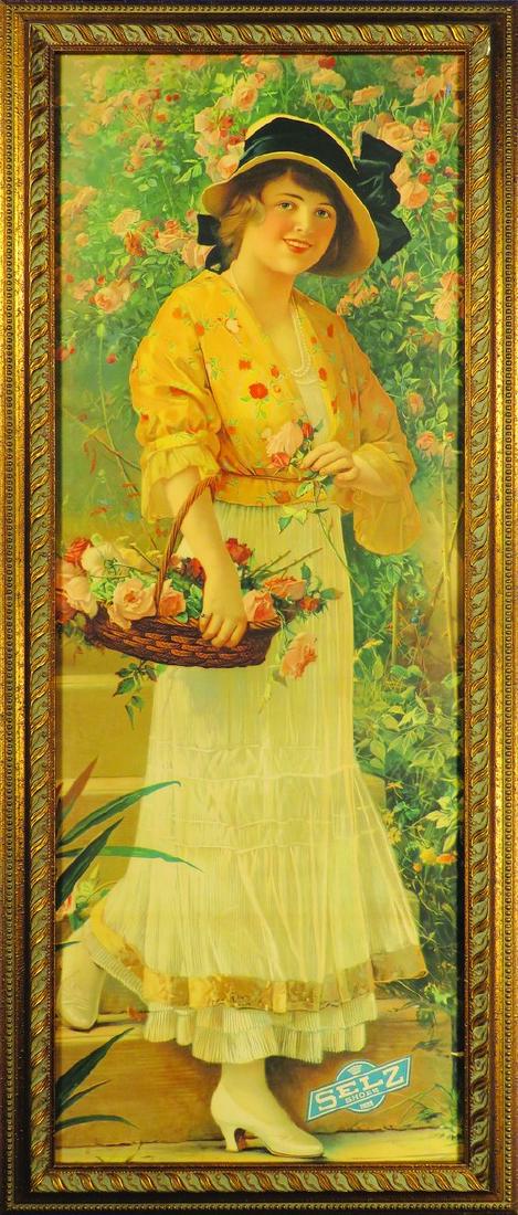 Selz Shoes Paper Advertising Sign Yard Long (1 of 1)