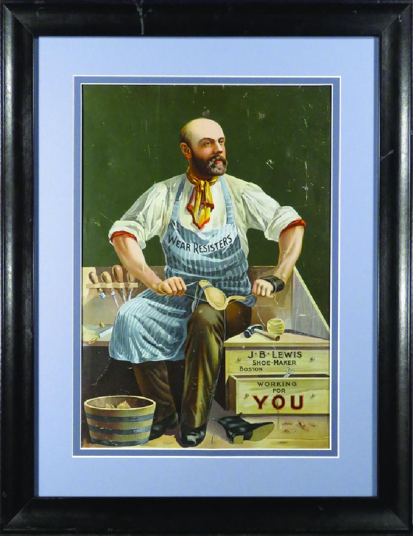 J.B. Lewis Shoe-Maker Tin Sign (1 of 1)