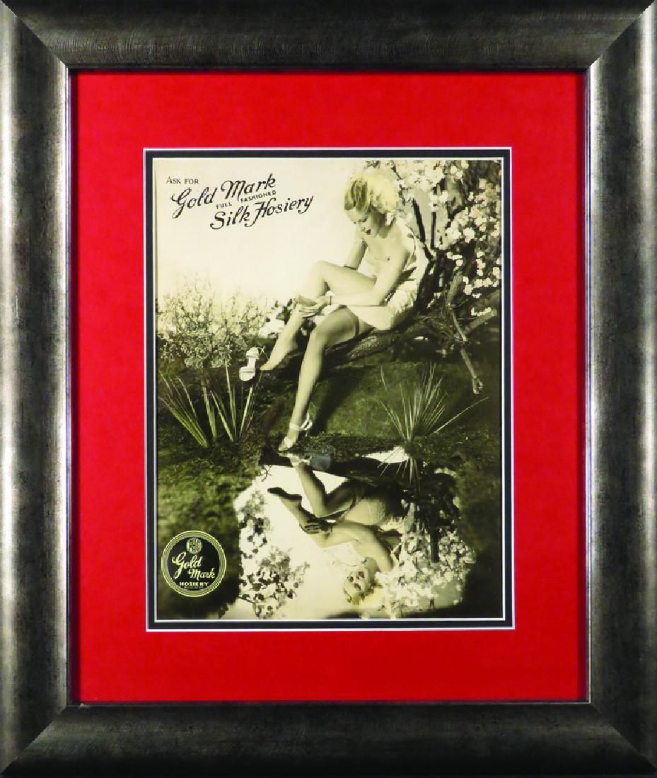 Gold Mark Hosiery Siepiatone Paper Sign (1 of 1)