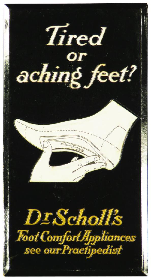 Dr. Scholl's Embossed Cardboard Self Framed Sign (1 of 1)