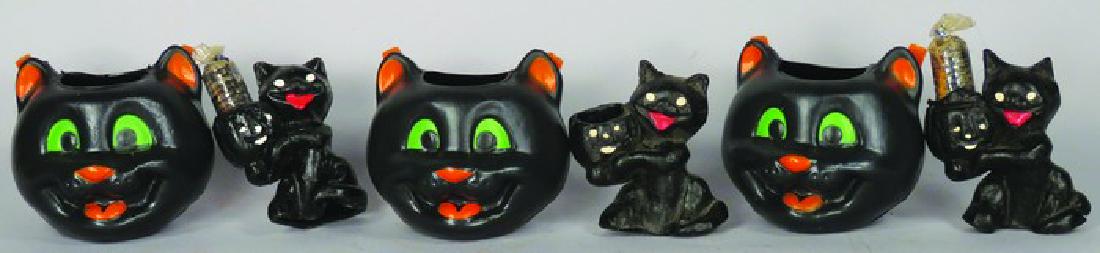 Six Vintage Plastic Halloween Items (1 of 1)