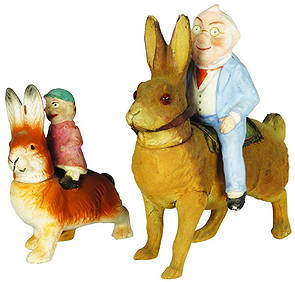 2 German Paper Mache Easter Candy Containers (1 of 2)