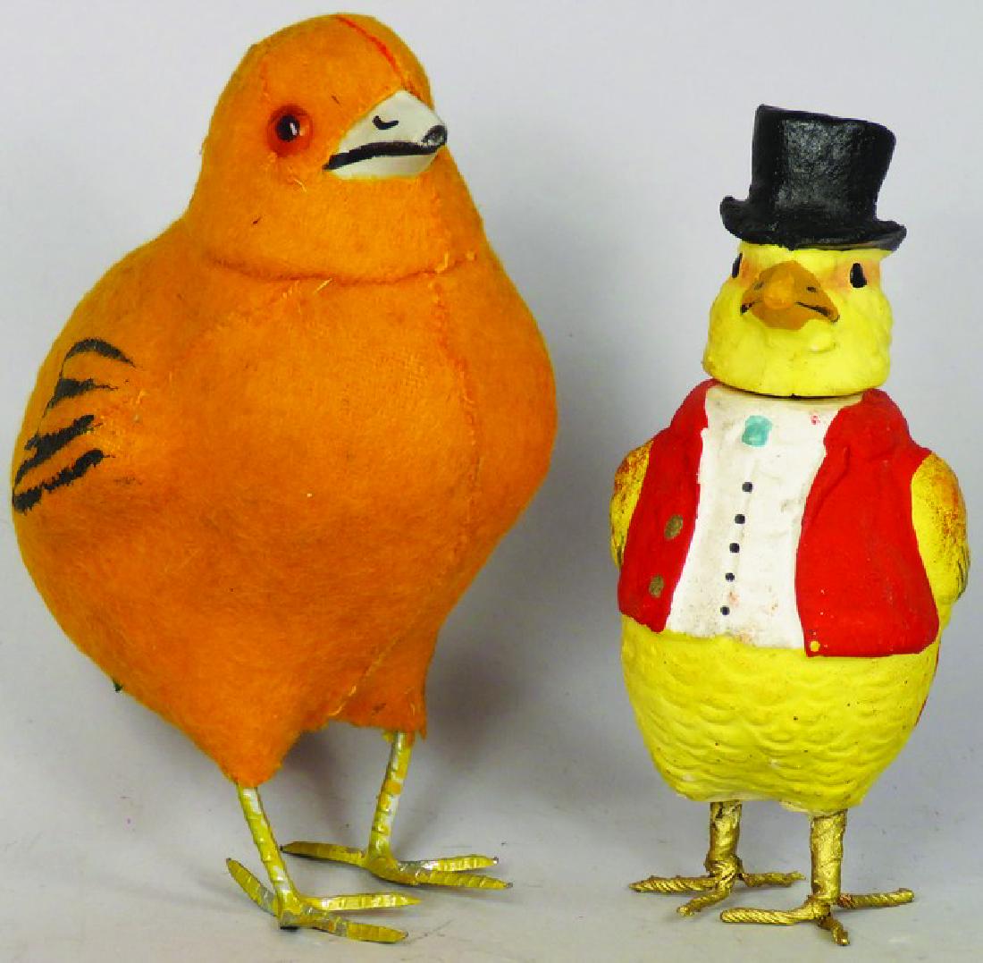 2 German Paper Mache Chicken Candy Containers (1 of 2)