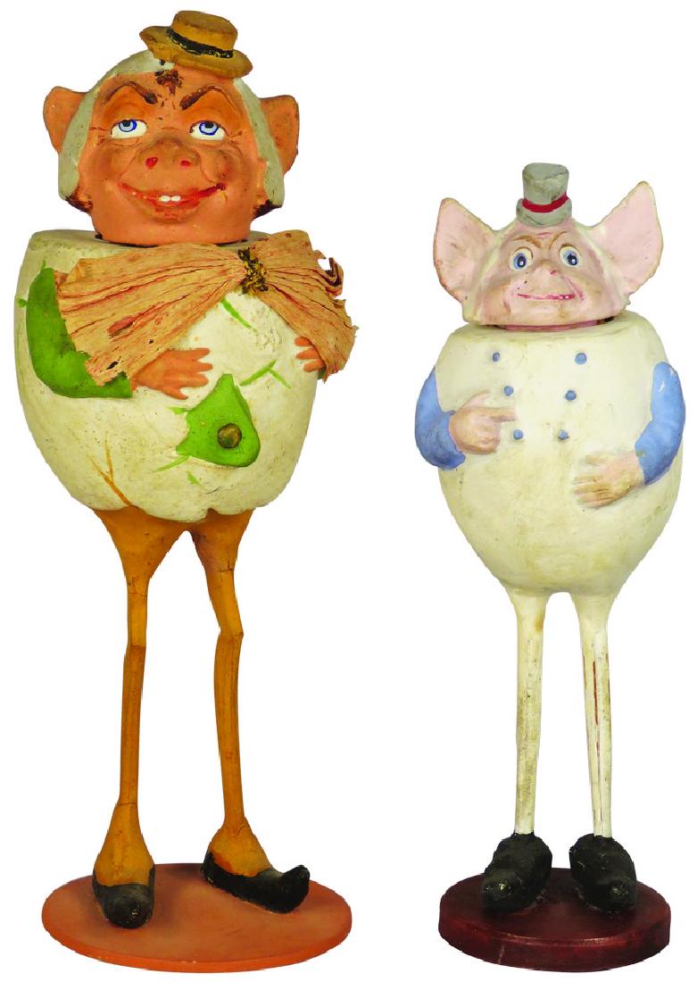 Palmer Cox Brownie Paper Mache Candy Containers (1 of 1)