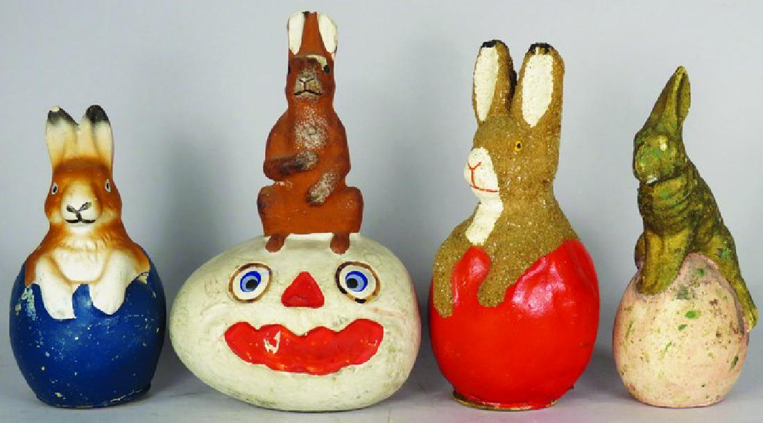 4 German Paper Mache Easter Candy Containers (1 of 1)