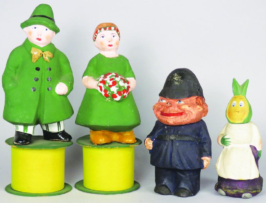 4 German Paper Mache Figural Candy Containers (1 of 2)
