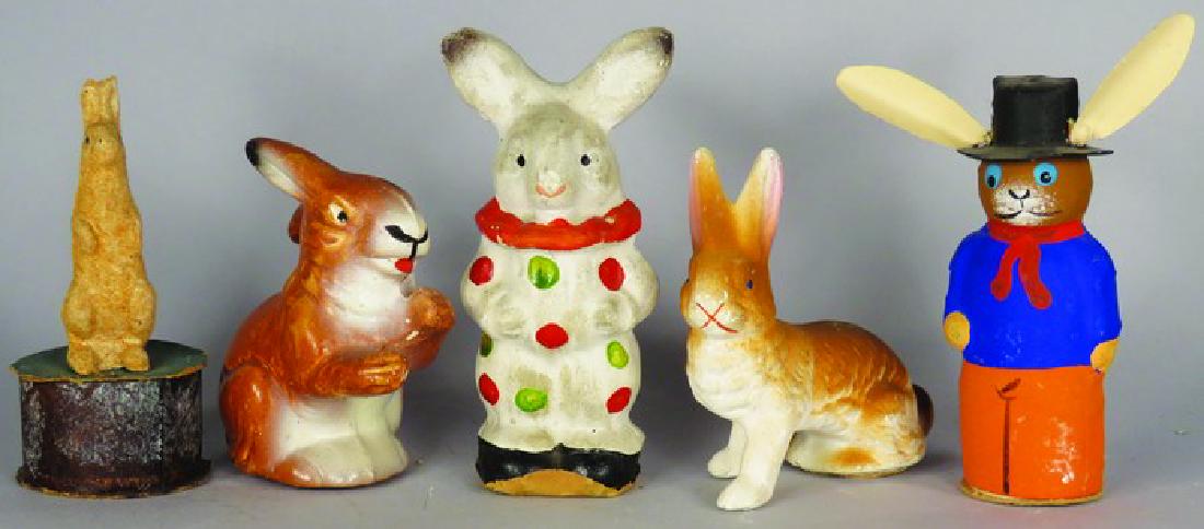 5 German Easter Bunny Candy Containers (1 of 1)
