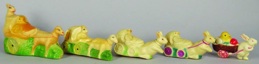 Collection of Five Vintage Celluloid Easter Toys (1 of 1)