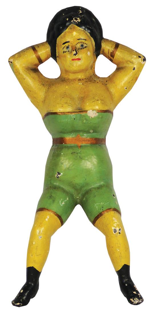 Rare Cast Iron Naughty Nellie Boot Jack: Rare Cast Iron Naughty Nellie Boot Jack. Most original paint intact, good condition. 10 inches long.