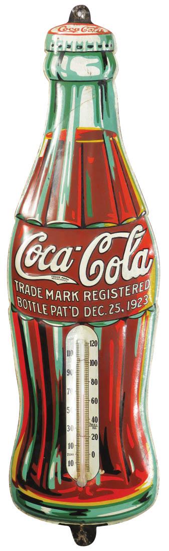 1923 Coca Cola Embossed Christmas Thermometer: 1923 Coca Cola Embossed Die Cut Christmas Thermometer. Good original condition. 4 3/4 X 17 inches.