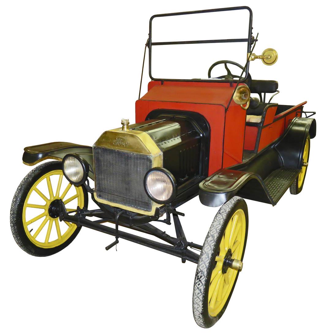 1915 Ford Model T Pick-Up, Red Bed, Spoke Wheels, Runs: 1915 Ford Model T Pick-Up, Red Bed, Spoke Wheels. Engine number is 1007310. This vehicle was built from Model T Ford parts that may or may not be original to it and is not presented to be all original