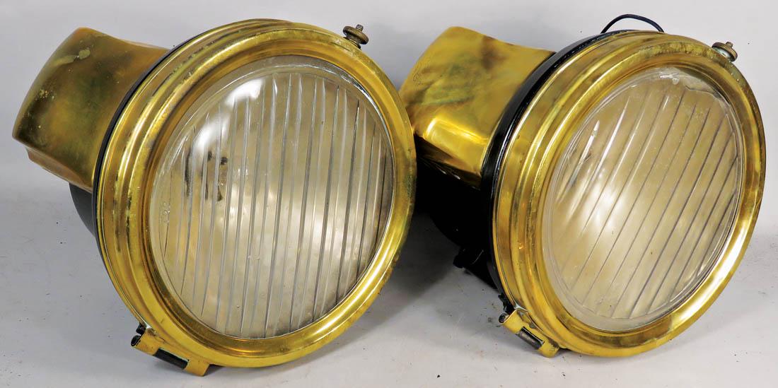 Model T Parts, Set of Ford Headlamps: Model T Parts, Set of Ford Headlamps with corrugated glass lenses. Sold as is.