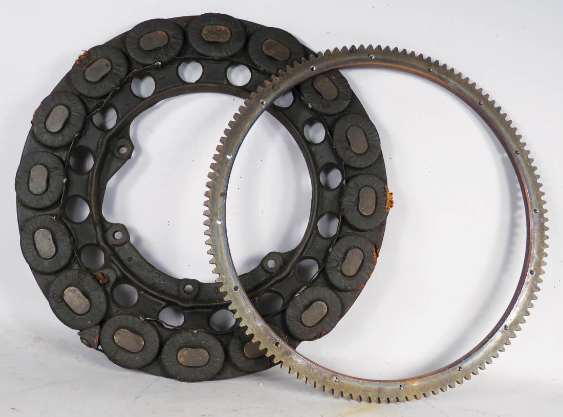 Model T Parts, Start Ring and Magnito Plate: Model T Parts, Start Ring and Magnito Plate. Sold as is.