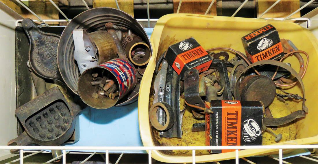 Model T Parts, Misc Parts.: Model T Parts, Misc Parts, including Timken Bearings in original box. Sold as is.