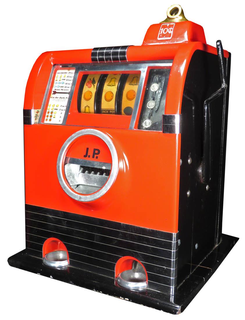 Caille Bros. 10 Cent Doughboy Slot Machine: Caille Bros. 10 Cent Doughboy/Jack Pot Slot Machine, ca. 1935. Working condition, comes with key.