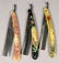 Three Antique Molded Celluloid Straight Razors