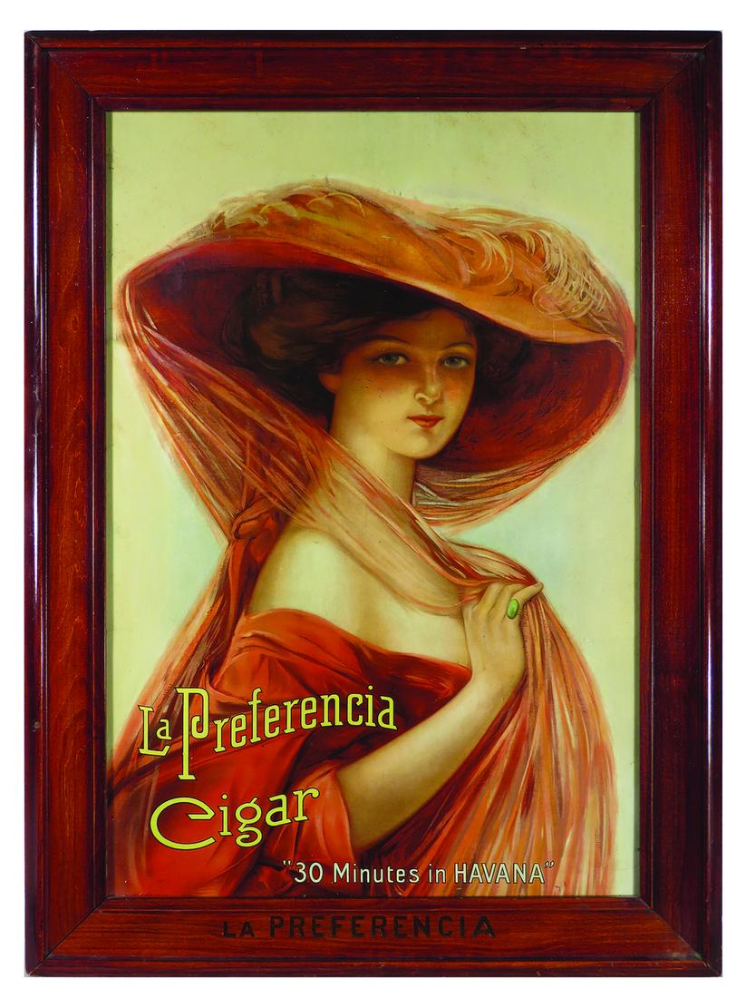 1911 La Preferencia Cigar Advertising Sign