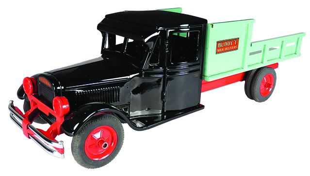 Buddy L Pressed Steel Toy Jr. Series Dairy Truck: Buddy L Pressed Steel, Toy Jr. Series Dairy Truck, ca. 1930. Model #2002. Restored excellent condition. 24 inches long.