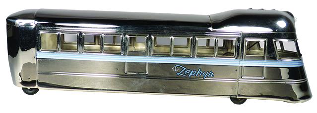 Buddy L Pressed Steel Toy Zephyr Bullet Train: Buddy L Pressed Steel,Toy Zephyr Bullet Train, ca. 1935-37. Silver. Restored near mint condition. Triple unit 66 inches long overall.