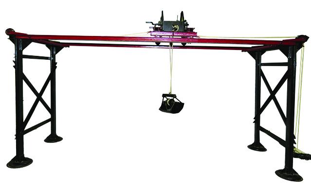 Buddy L Pressed Steel Overhead Crane: Buddy L Overhead Crane, ca.1924-27. Model #250. Restored, very good condition. 45 X 31 1/2 X 14 inches.
