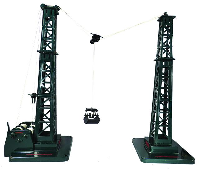 Buddy L Pressed Steel Toy Aerial Tower Tramway: Buddy L Pressed Steel, Toy Aerial Tower Tramway, ca. 1928-30. Model 360. Restored, excellent condition. 12 X 34 X 12 inches.