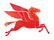 807: Mobil Oil Co. Porcelain Pegasus Advertising Sign
