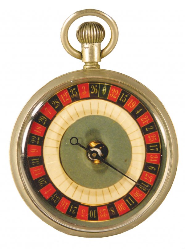 Pocket Roulette Game: Pocket Roulette Game, ca. 1970's. Marked H.S.7-2675. Turn knob on top to spin. Very good working condition. 2 inch diameter.