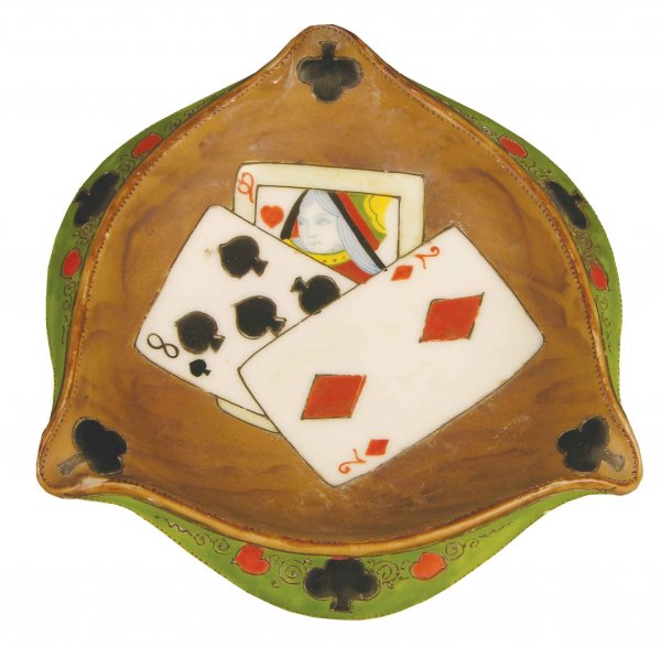 Nippon Hand painted Porcelain Ashtray: Nippon Hand painted Porcelain Ashtray, Ca. 1920. Excellent condition. Measures 5 1/2 inches across.