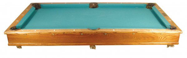 Brunswick Balke Collender Pool Table: Brunswick, Balke & Collender Pool Table. Genuine astralite bed, table top Model. MOP inlaid diamond bolt covers. Original brass tag and original manufacturers stamp on the bottom. Top is recovered and