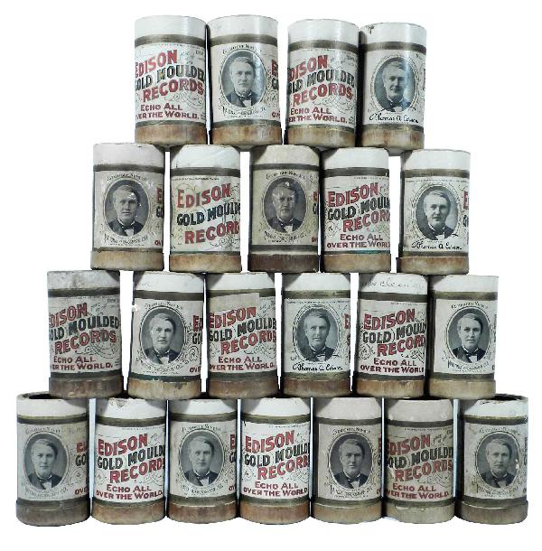 Asst of 22 Edison Cylinder Records: Asst of 22 Edison Cylinder Records. Various conditions.